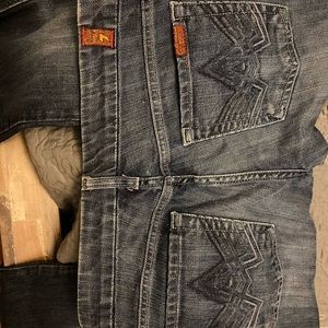 7 for all mankind flare, size 28, 34” inseam